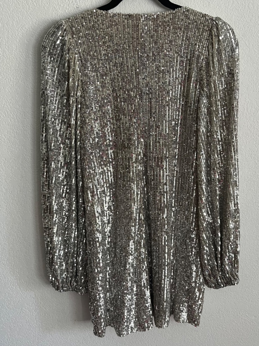 Show Me Your MuMu Silver Sequin Balloon Sleeve Mini Dress - Picture 5 of 5